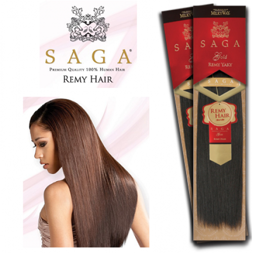Saga Gold Remy 100% Human Hair Yaky 16"
